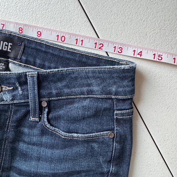 Paige Jeans Womens 28 Blue Dark Wash Hoxton Ankle Peg High Rise Skinny Jeans - Picture 3 of 8